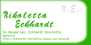 nikoletta eckhardt business card
